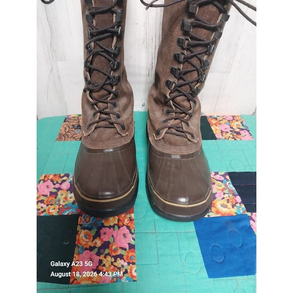 Sorel Maverick Waterproof Snow Boots Brown Leather Men’s Size 9